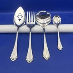 Oneida Community Marquette Stainless Soup Spoon Cube Usa Glossy Flatware Set 4. Fixed Price $35.00.