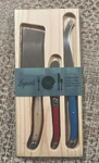French Home Laguiole Cheese Knife & Spreader Set Of 3 Stainless Steel-multicolor. Fixed Price $19.99.
