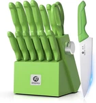 Imarku Knife With Block, Sets Built-in Sharpener, Jap. Fixed Price $79.86.