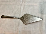 Vintage Princess House Silverplate Cake Server Etched Floral Made Italy #319. Fixed Price $9.99.