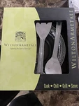 New Wilton Armetale 3-PC Salad Set Qt Bowl Flutes & Pearls #272206 Box Damaged. Fixed Price $50.00.