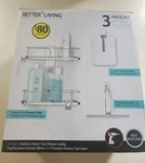 Better Living 3-PIECE Stainless Steel Shower Caddy Set. Fixed Price $50.00.