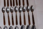 Washington Forge Town & Country 7" Tea Spoons Wooden Handles Usa Made Set Of 8. Fixed Price $21.00.