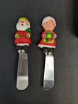 Vintage Cheese Spreader Santa Claus & Mrs. Set Of 2 Stainless. Fixed Price $9.50.