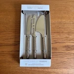Brandani Diamond Cheese Knife Set 3PC Stainless Steel Hammered Silver Italy New. Fixed Price $30.00.