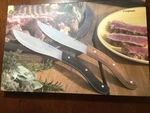 Premier Tomahawk By Legnoart Tan Wood Handles Enduring Stainless Steak Knives 4. Fixed Price $65.49.
