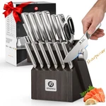 Japanese 14PCS Stainless Steel Block Sharpener Gray Imarku Knife Sets Knives. Fixed Price $259.99.