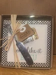 Mud Pie Cheese/butter Spreader & Napkin Gift Set Nib The Love Bleu. Fixed Price $6.49.