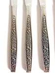 Vintage 3 Dinner Knives Stainless Pageant Harvest Japan Mcm Flatware Fruit Flora. Fixed Price $9.99.