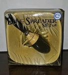 Vintage Island Plantations Areca Palm Leaf Dip & Spreader Set-new Box!. Fixed Price $29.95.