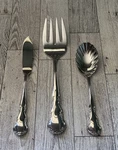 Reed & Barton Dickenson 18/8 Stainless Sugar Spoon Meat Fork Butter Knife. Fixed Price $18.50.
