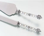 Lillian Rose Set Silver Metal Cake Knife & Pie Server Glass Beads Wedding. Fixed Price $31.97.