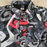 360 Unisex Chefs Shirt Size Large Short Sleeve Black Colorful New With Tag. Fixed Price $14.00.