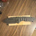 Canku C1137 Pocketknife Gray Steel Handle Drop Point Manual Frame Lock. Fixed Price $40.00.
