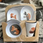Monbebe Melamine 5 Piece Kids Dinner Set Fox Hedgehog Bpa Free Dishwasher Safe. Fixed Price $9.95.