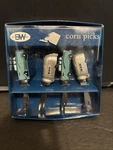 New 2013 Boston Warehouse Retro Road Trip Set Of 4 Corn Picks - Car & Airstream. Fixed Price $19.99.