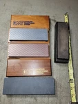 2 Dmt Diamond Sharpening Stones Blue, Red & Combination 1/SLATE Unusual. Fixed Price $40.00.