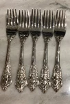 Vintage Godinger Baroque Silverplate Salad Forks Set Of 5. Fixed Price $35.00.