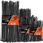 Assorted Zip Ties (400 Pack) - 6+8+12+14 Inch Double Sided Toothed, 100 Lbs T.... Fixed Price $27.83.