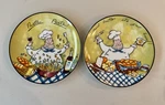 Set Of 2 Big Italian Chef Mud Pie 8" Pasta Salad Bread Plates Nwot. Fixed Price $18.99.
