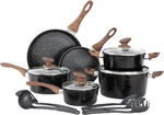 15 Piece Nonstick Induction Cooking Kitchen Cookware Sets Granite Pots And Pans. Fixed Price $126.34.