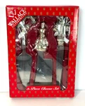Vtg 1998 Wallace Silversmiths Christmas Cheese Spreader Set 3 Plated New. Fixed Price $17.97.