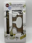 Norpro #347 Porcelain Cheese Marker Set With Pen Piece Nos Nop. Fixed Price $9.90.