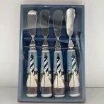 Warren Kimble Porcelain Handled Coastal Breeze 4 Spreader Set Boston Warehouse. Fixed Price $10.99.