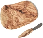 Berard Olivewood Butter Dish With Knife - New. Fixed Price $49.95.