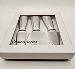 Crate & Barrel Set Of Three Cheese Knives Stainless Steel New Box Kitchen. Fixed Price $16.00.