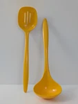 Yellow Melamine Rosti Denmark Gold Cooking Utensils Mcm Ladle Slotted Spoon Vtg. Fixed Price $20.00.