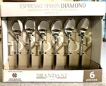 Brandani Diamond 6 Pc Espresso Set Hotel Collection Stainless Steel. Fixed Price $28.95.