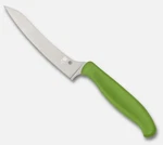 Spyderco Knives Z-cut Kitchen Knife Cutlery Green Plainedge Stainless K14PGN. Fixed Price $24.99.