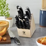 Henckels Forged Premio 18-PC Knife Block Set Distressed White. Fixed Price $197.76.