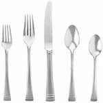 New Lenox Federal Platinum Frosting 5PC Place Setting Flatware Authorized Dealer. Fixed Price $86.00.