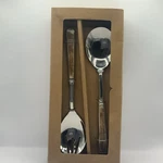Tabletop Bone Rivet Servers Set Of Fork And Spoon Pottery Barn. Fixed Price $29.99.