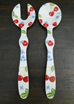 Sur Table Melamine Cherry Pattern Salad Server Set (2 Piece). Fixed Price $12.00.