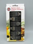 Norpro 6PC Stainless Steel Cheese Markers - Brie Chevre Cheddar Gouda Swiss Bleu. Fixed Price $9.99.