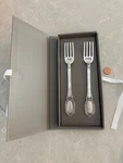 Mud Pie & Mrs Wedding Fork Utensil Set Stainless Steel 8 New Gift Box. Fixed Price $21.00.