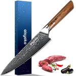 Aisyoko Damascus Chef Knife 8-INCH Sharp Kitchen Japan VG-10 Stainless Ste. Fixed Price $50.96.