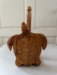 Mud Pie Coral Reef Collection Hawaiian Wood Turtle Honu Paper Towel Holder. Fixed Price $20.00.