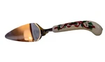 Stainless Steel Ceramic Holiday Floral Handle Cake Pie Server Christmas. Fixed Price $15.50.