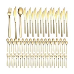 240 Pcs Gold Silverware Set Service For 80 Stainless Steel Flatware .... Fixed Price $216.21.
