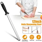 12IN Diamond Knife Sharpener Steel Honing Rod Chef Kitchen Home Sharpening Tool. Fixed Price $13.76.