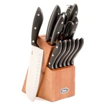 Oster Huxford 14 Piece Stainless Steel Cutlery Mahogany Wood Block Set Black. Fixed Price $44.99.
