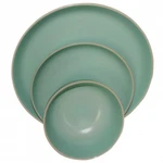 Gibson Home Rockaway 12 Piece Stoneware Dinnerware Set Matte Teal. Fixed Price $44.42.