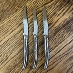 Steak Knives Set Of 3 Jean Dubost Laguiole French Dinnerware Silver Home Kitchen. Fixed Price $18.00.