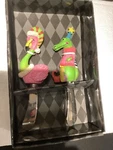 2 Cheese Dip Spreaders By Cypress Homes Whimsical Alligator And Pink Flamingo. Fixed Price $7.99.
