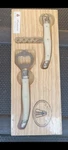 Rare New France - Jean Dubost Laguiole Pop & Wine Bottle Opener Set Wood Box. Fixed Price $69.99.