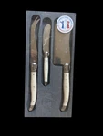 Laguiole France Cheese Hostess Service Set Wine Opener Ivory Cream Wood Box. Fixed Price $35.00.